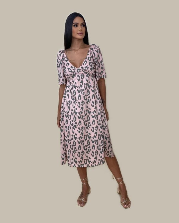 Vestido Núbia - Onça Rosê
