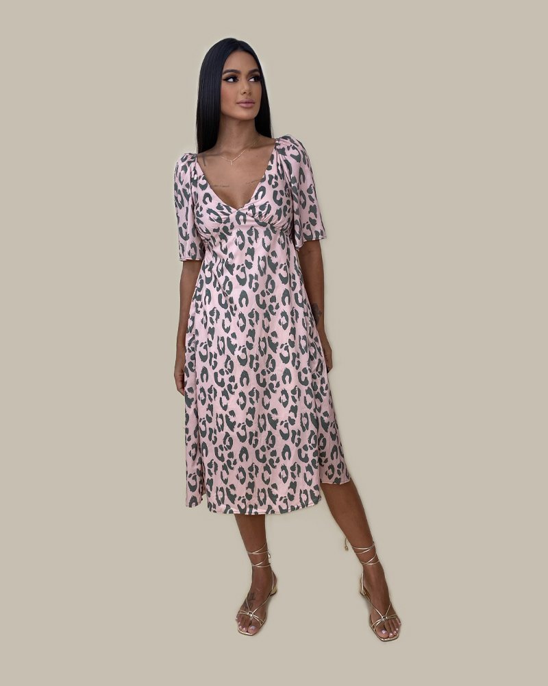 Vestido Núbia - Onça Rosê - Image 1