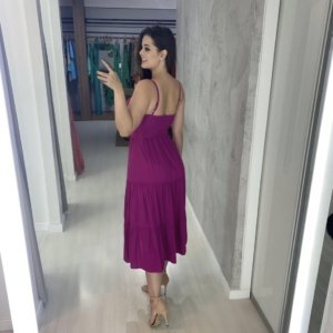 Vestido Jéssica Midi - Fúcsia - Image 4