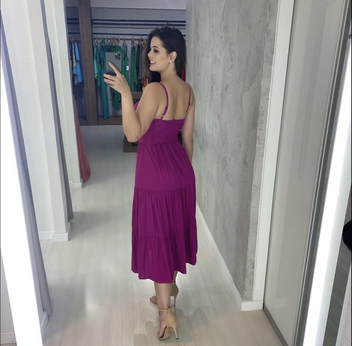 Vestido Jéssica Midi - Fúcsia - Image 4