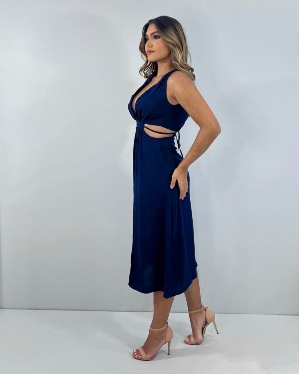 Vestido Aysha - Azul Marinho