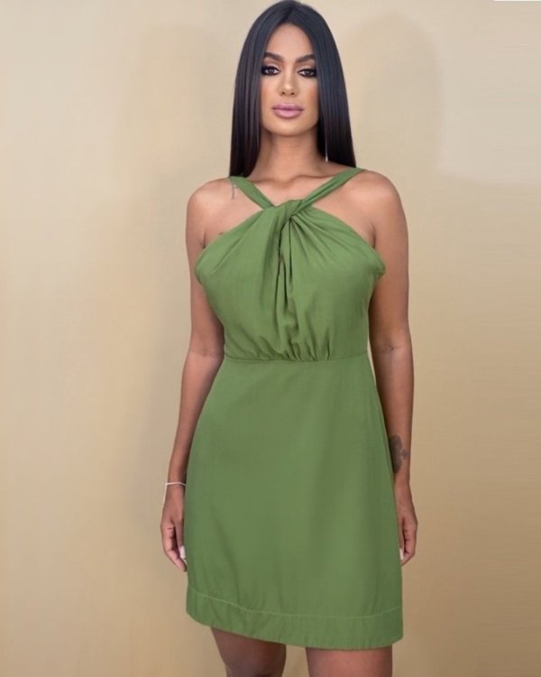 Vestido Sandra - Folhagem