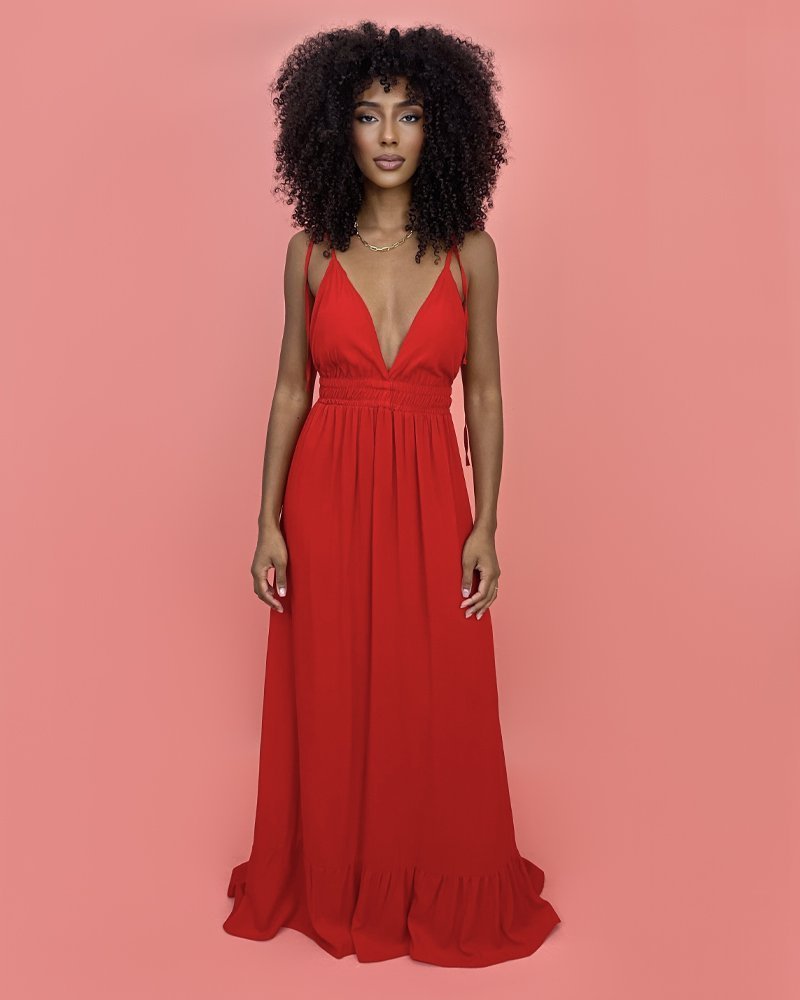 Vestido Valentina Longo - Vermelho - Image 1