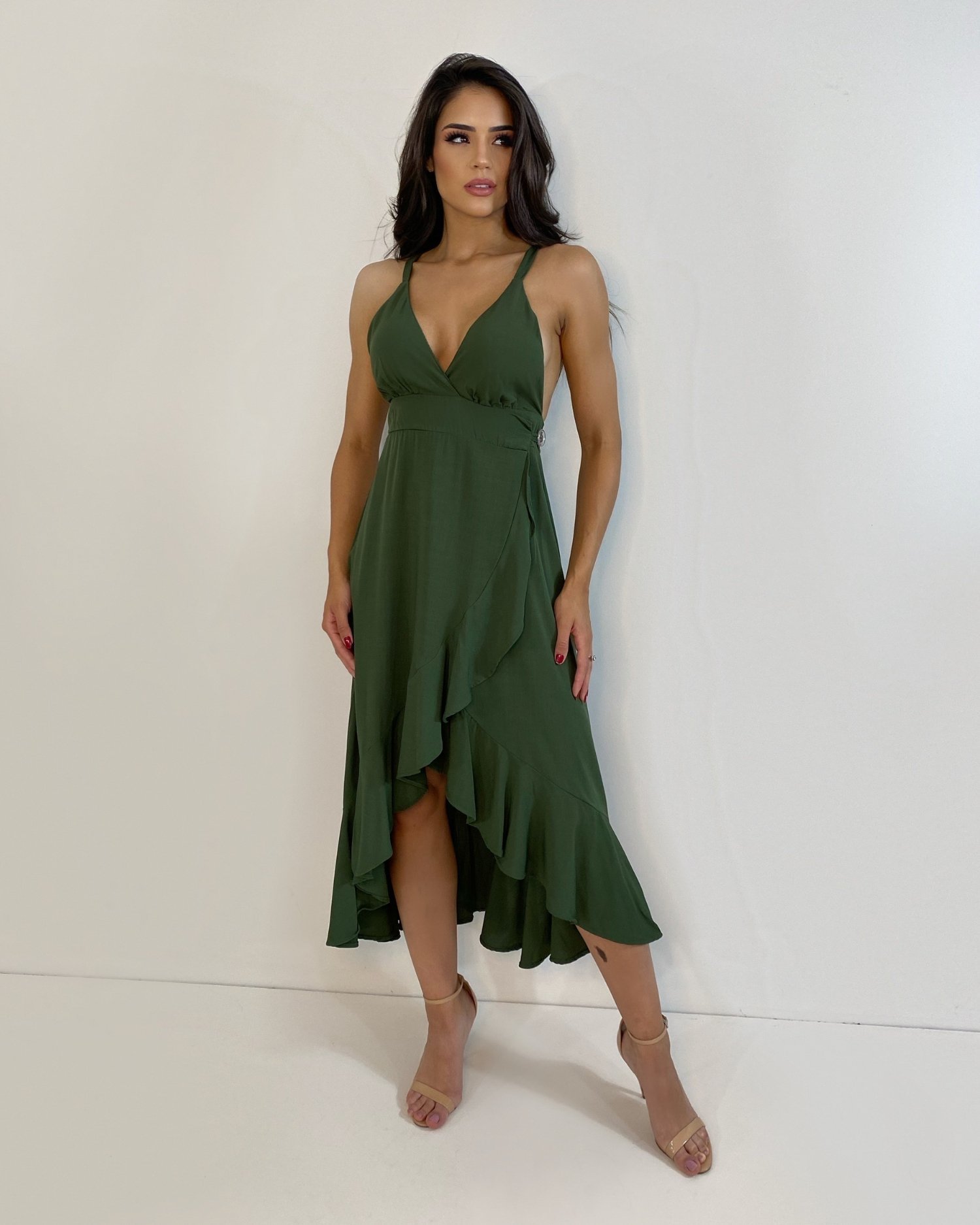 Vestido Zaya - Verde Militar - Image 1