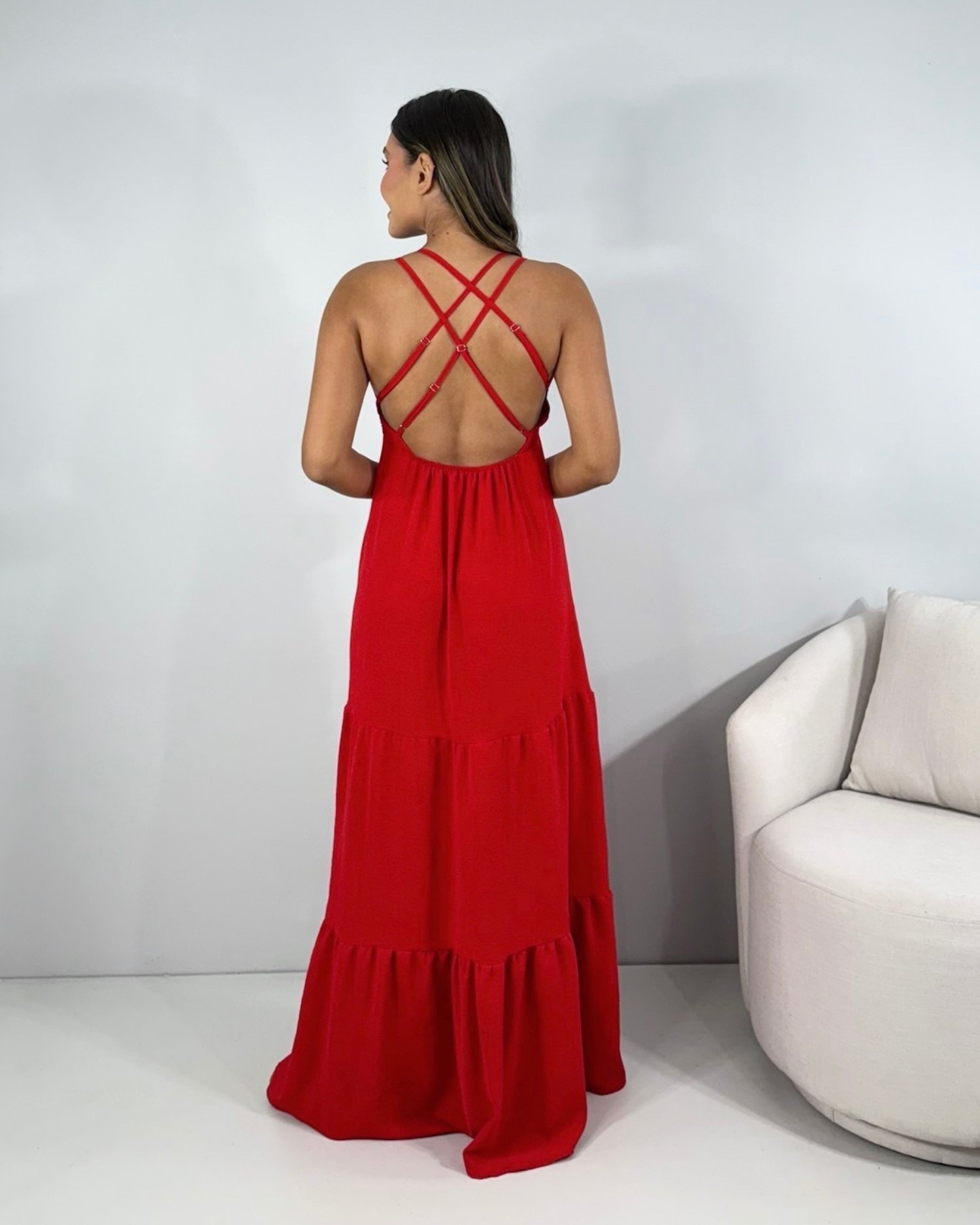 Vestido Noely - Vermelho - Image 3