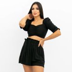 Conjunto Top Short Paloma – Preto
