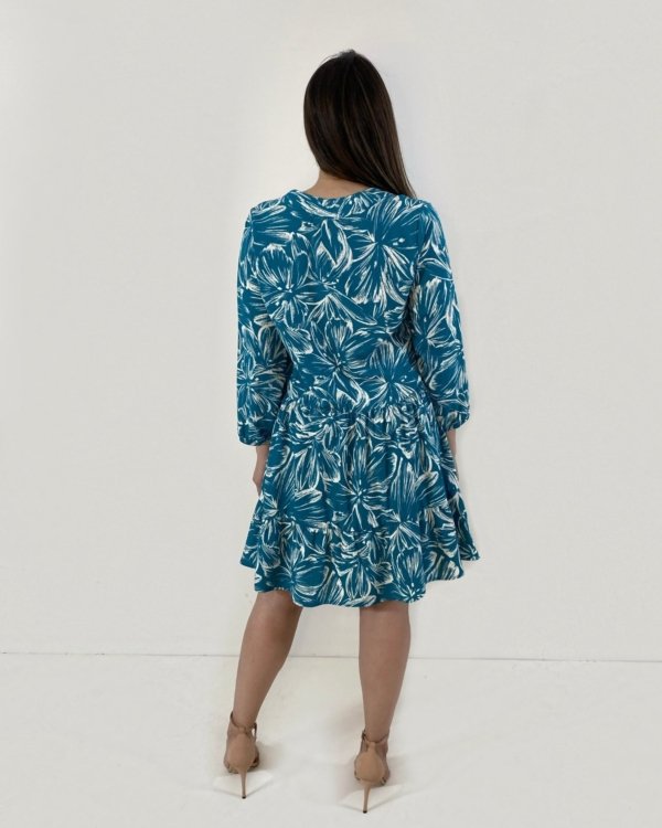 Bata Janine - Estampado Fundo Azul