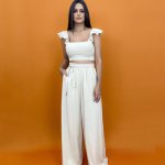 Calça Pantalona – Nude