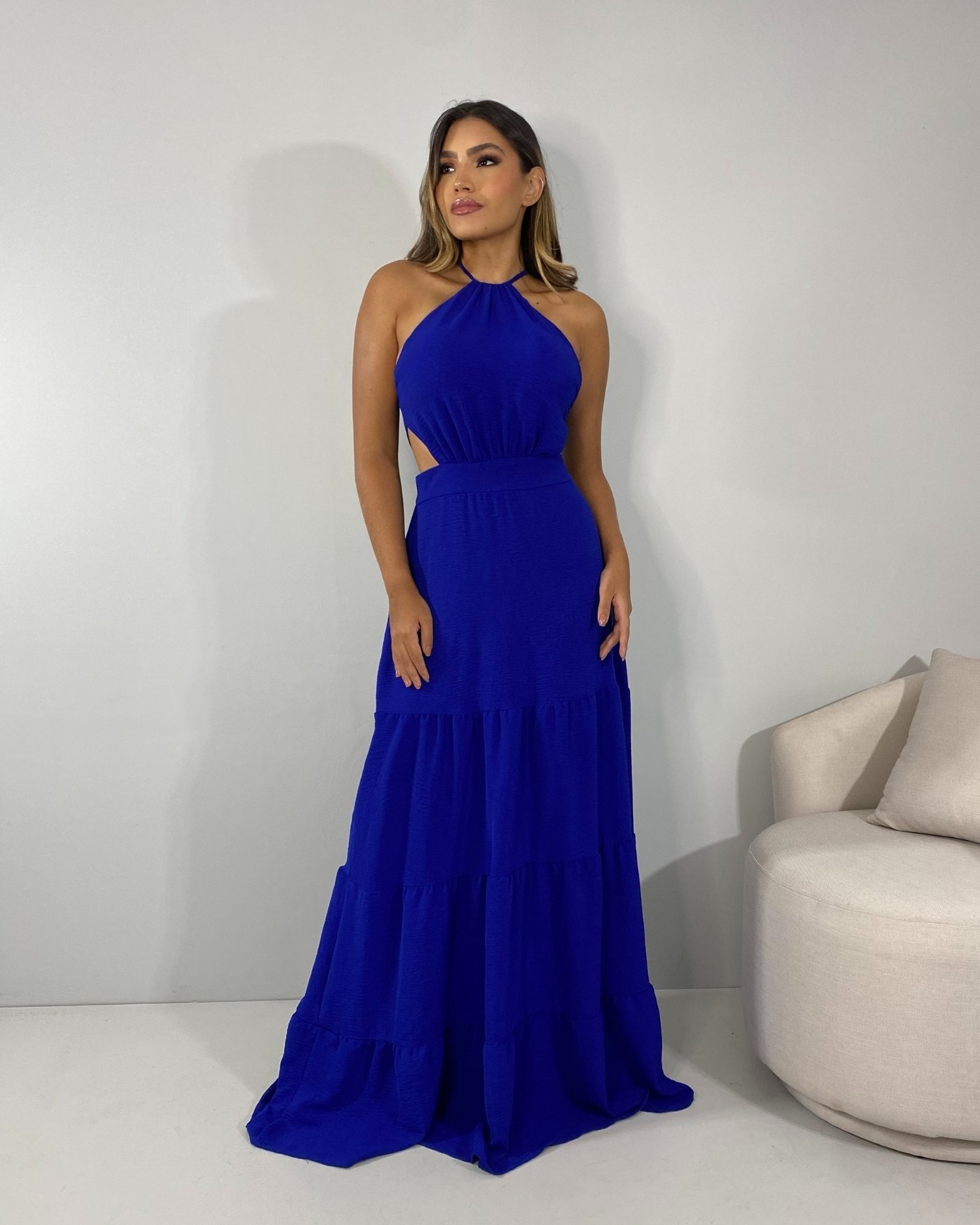 Vestido Estefane Longo - Azul Royal - Image 6