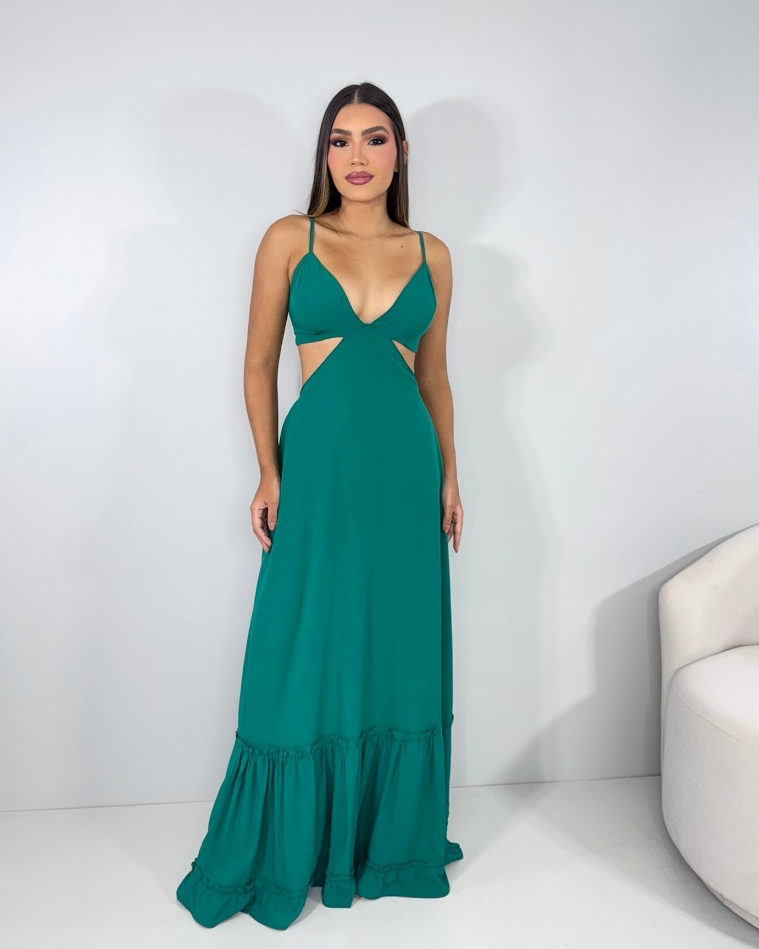 Vestido Launa - Verde Amazônia - Image 1