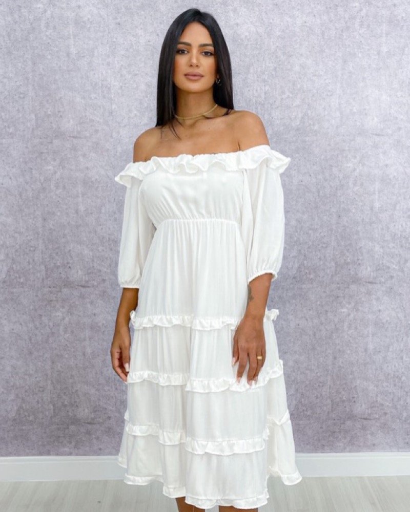 Vestido Angélica - Branco - Image 1