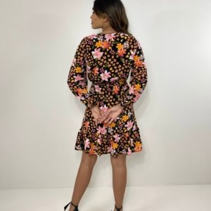 Vestido Lavínia - Primavera Fundo Preto - Image 4