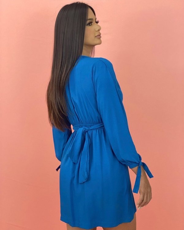 Vestido Marília - Azul Petróleo
