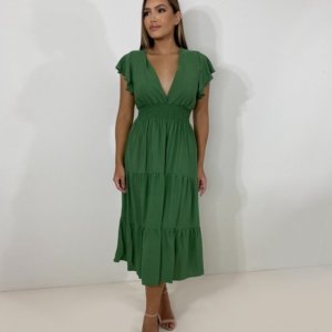 Vestido Laís Midi - Verde Militar - Image 2