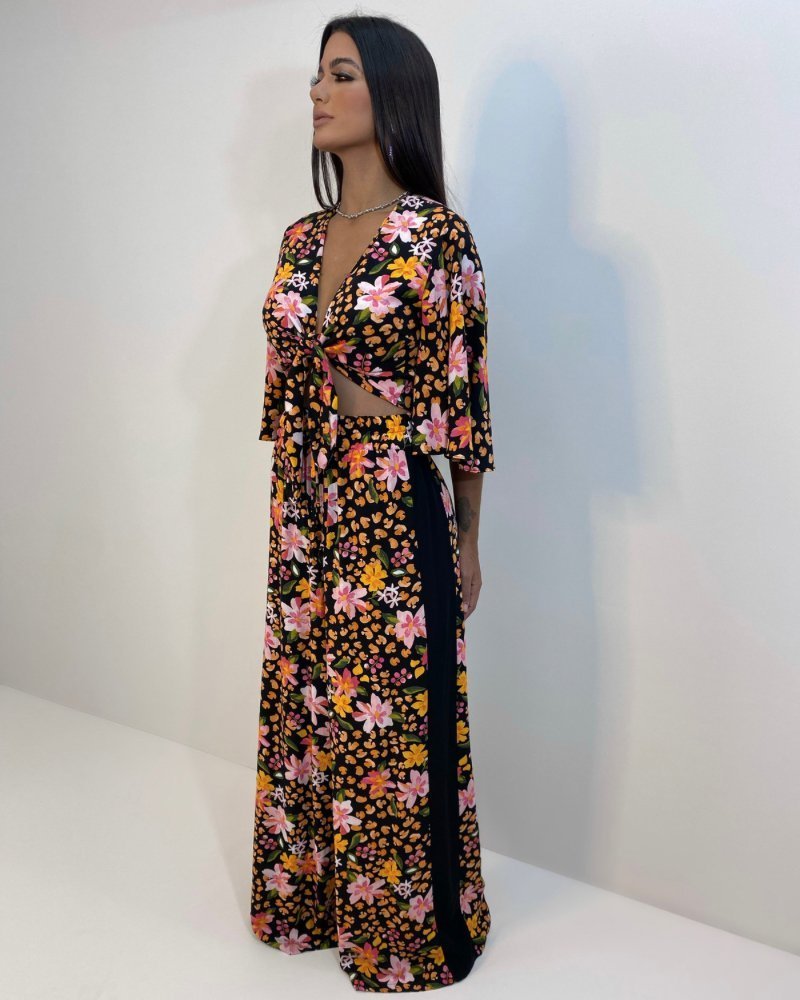 Conjunto Maria - Primavera Fundo Preto - Image 2