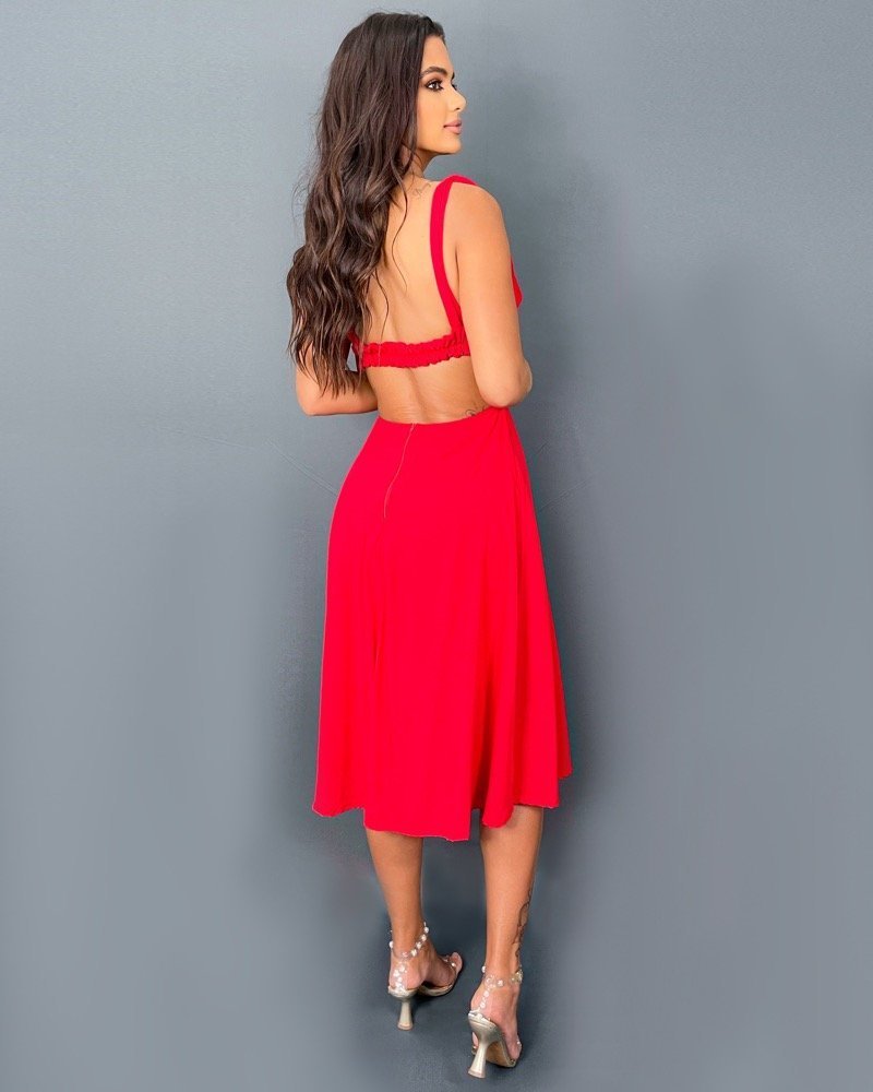 Vestido Viviane - Vermelho - Image 3