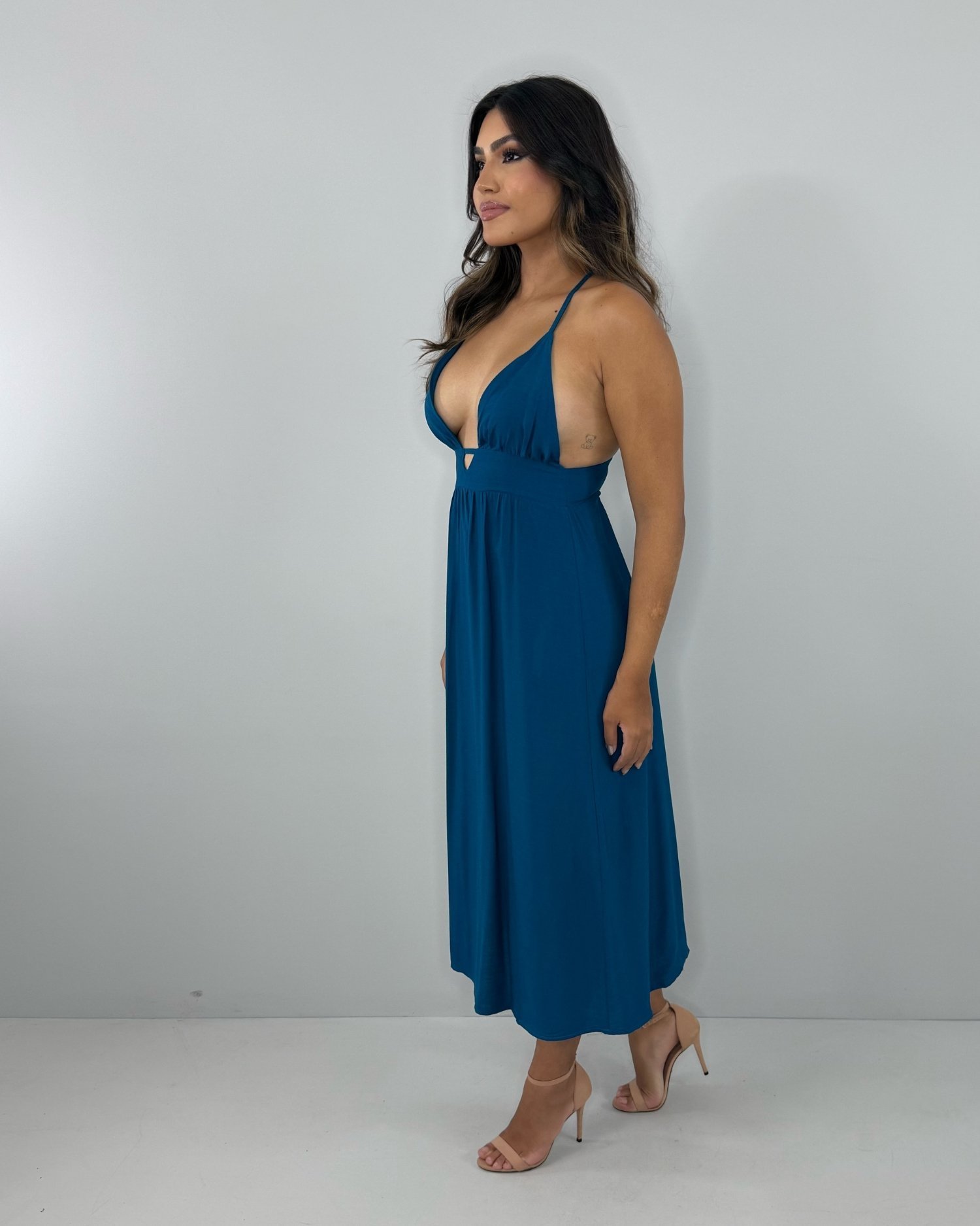 Vestido Heloína - Azul Petróleo - Image 2