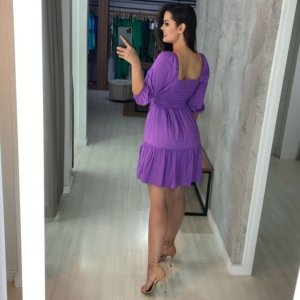 Vestido Juliana Curto - Lilás - Image 2