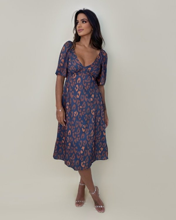Vestido Núbia - Onça Azul