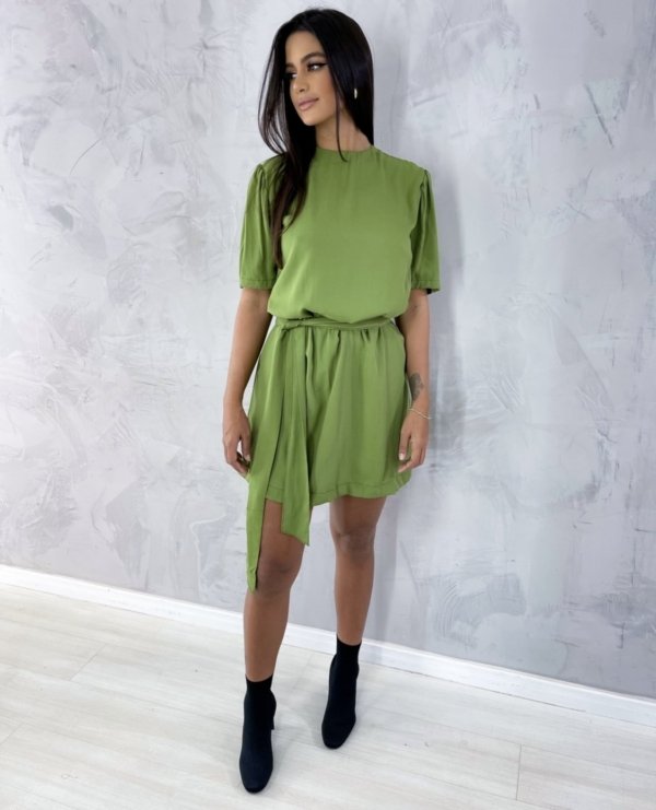 Vestido Elis - Folhagem