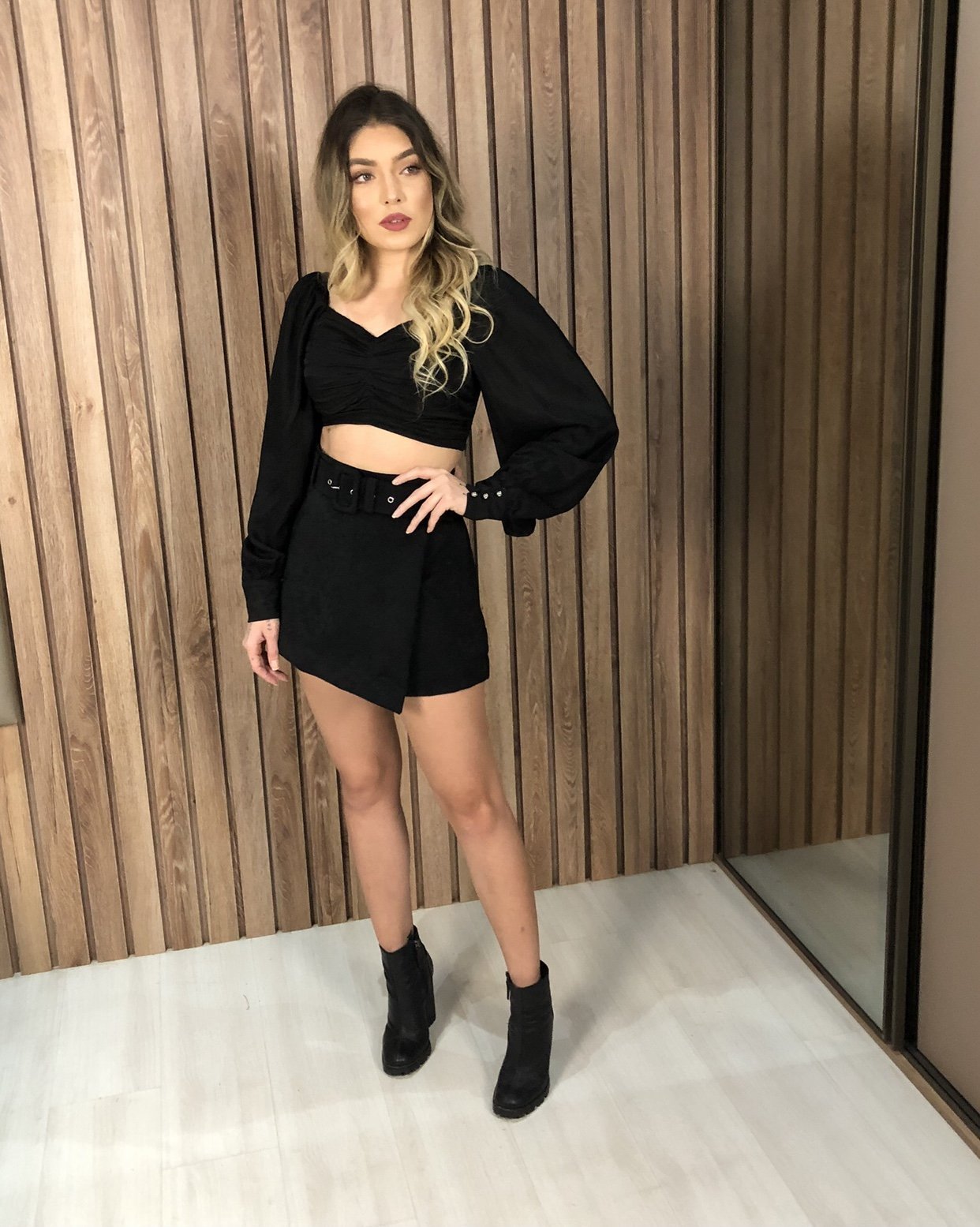 Cropped Janaína - Preto - Image 2