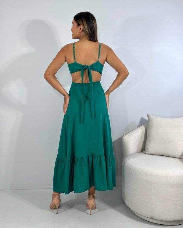 Vestido Aurora - Verde Amazônia