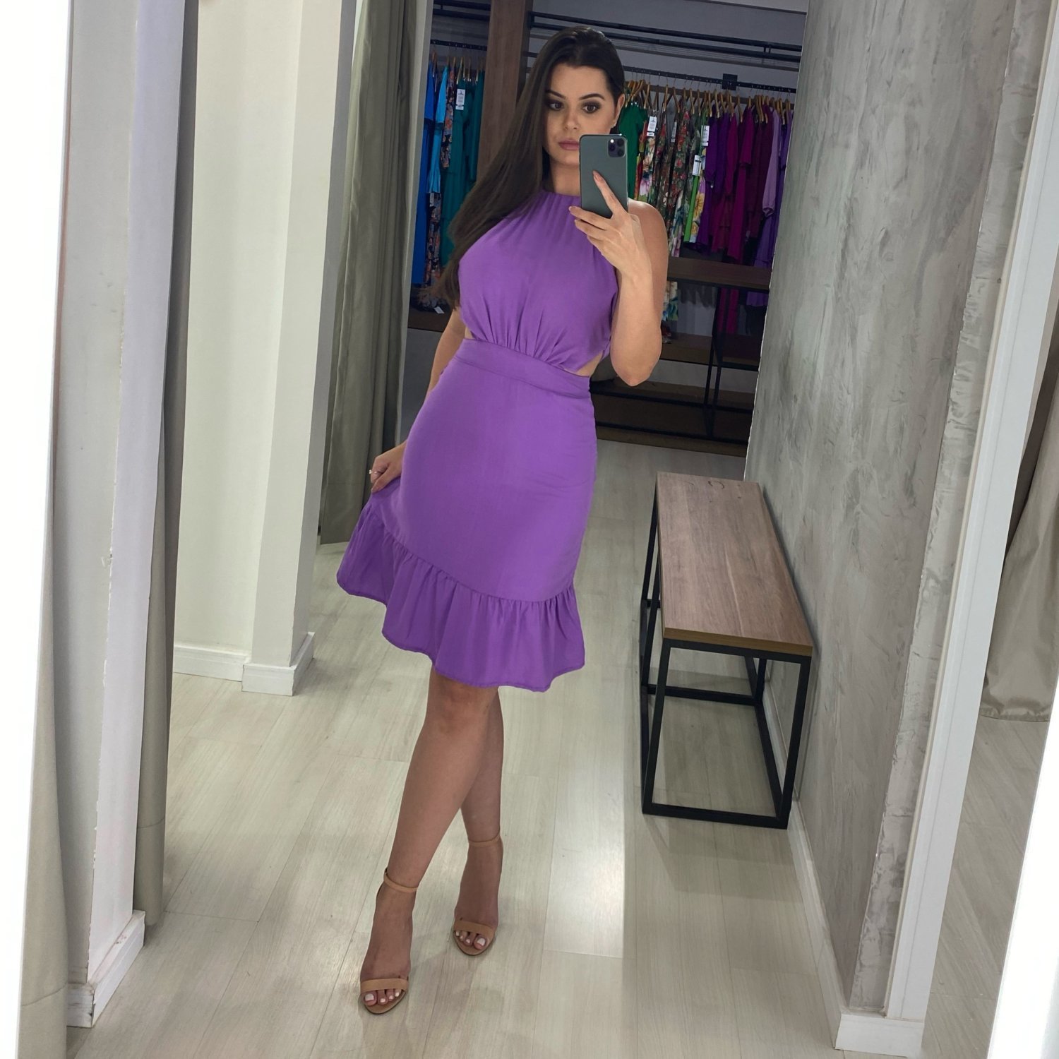 Vestido Estefane Curto - Lilás - Image 1