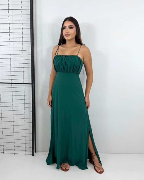 Vestido Drica Longo - Verde Amazônia