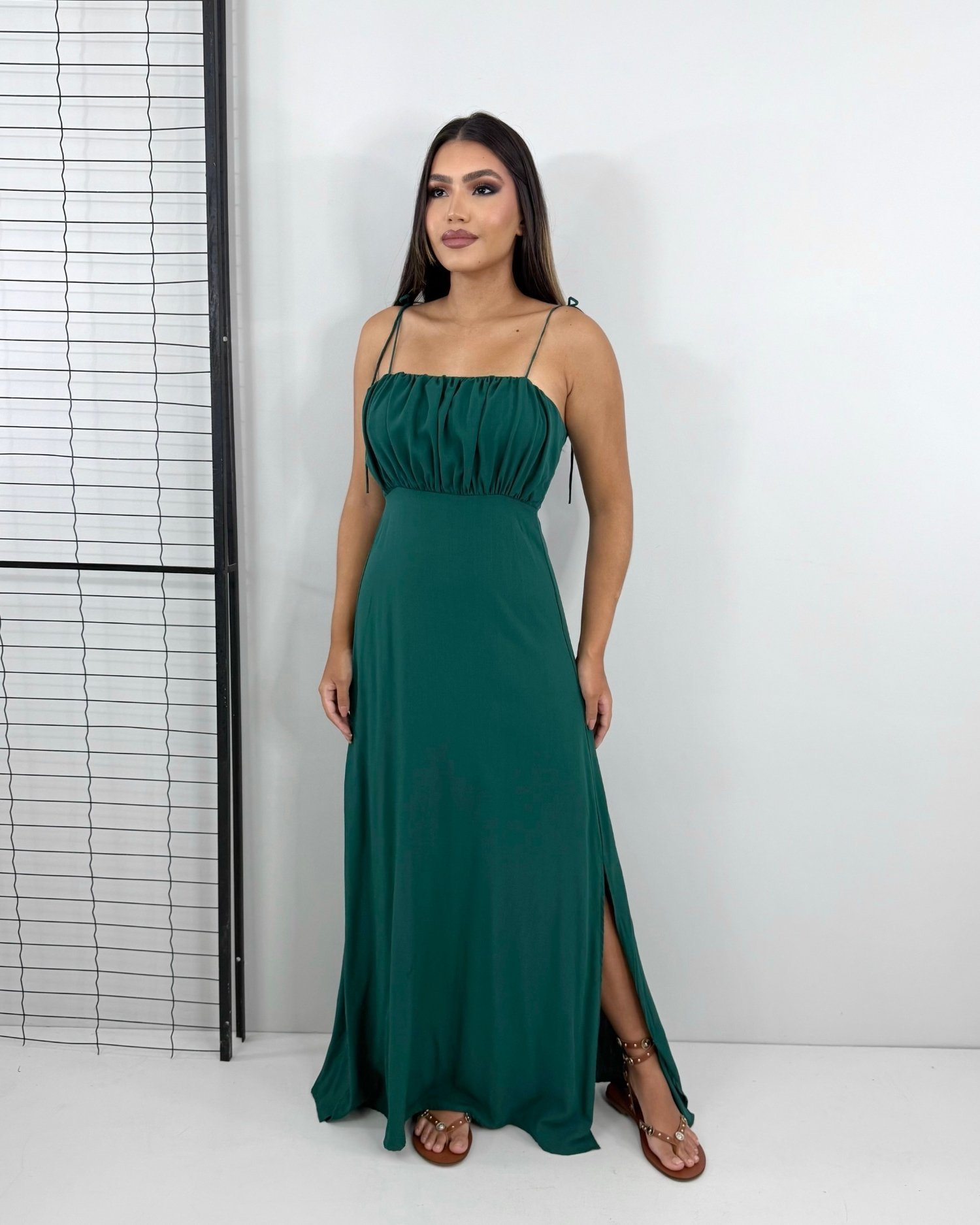 Vestido Drica Longo - Verde Amazônia - Image 1