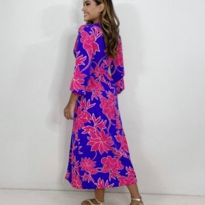 Vestido Clara - Floral Fundo Azul - Image 5