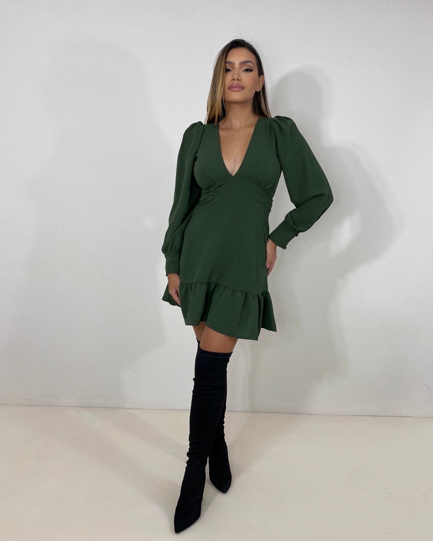 Vestido Vania - Verde Militar - Image 1