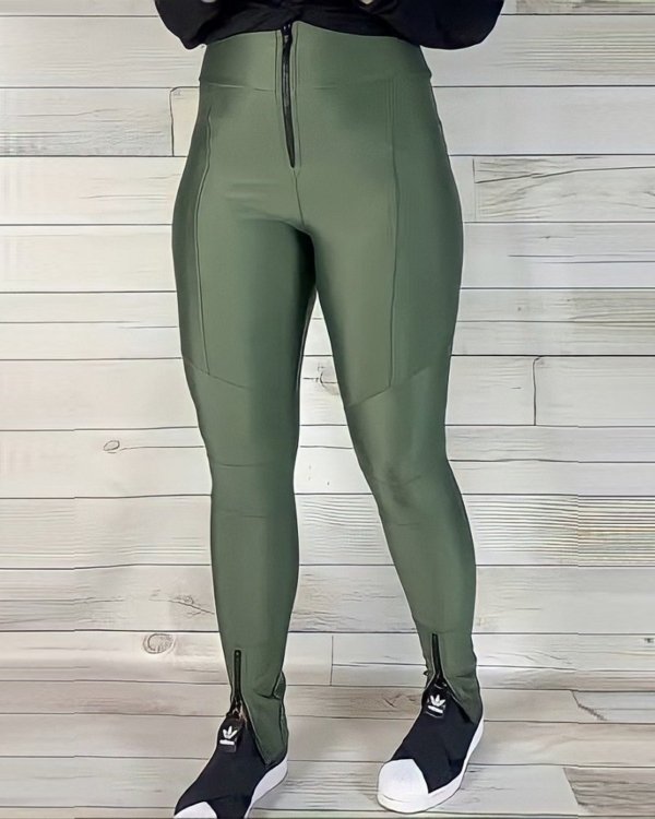 Calça Prada - Verde - Zíper na Barra