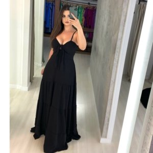 Vestido Camila em Duna - Preto - Image 1