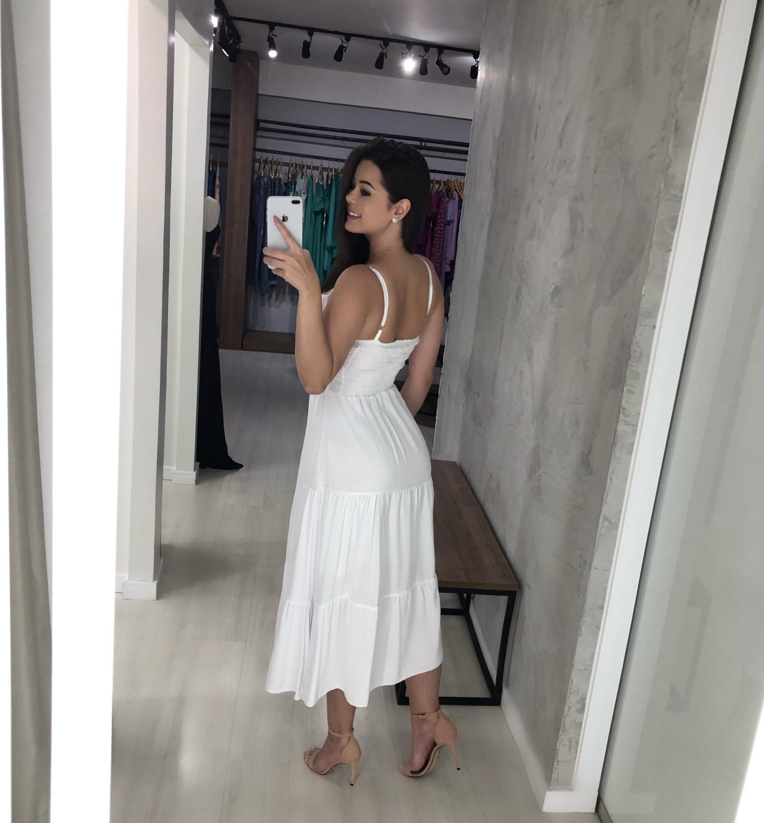 Vestido Jéssica Midi - Branco - Image 2
