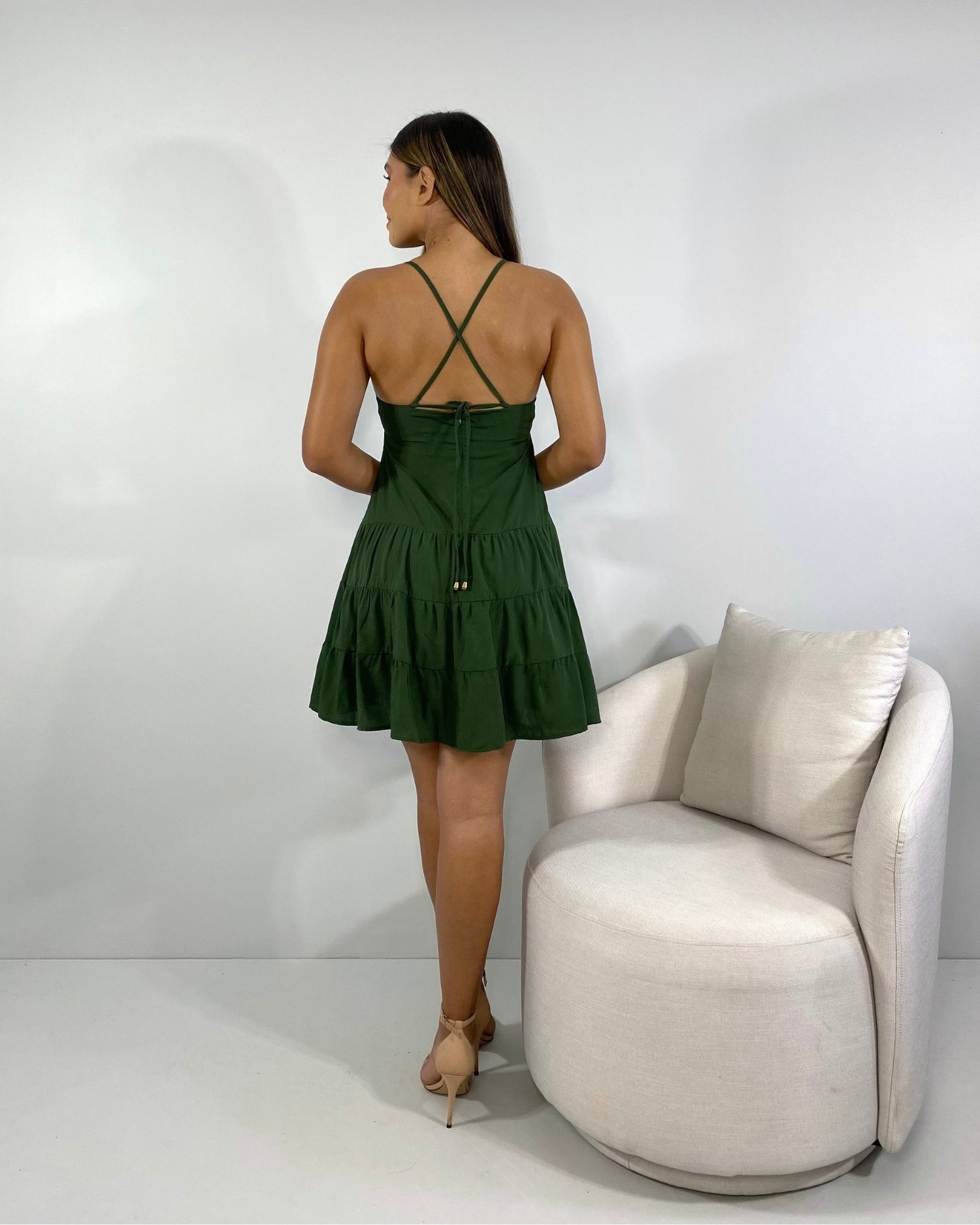 Vestido Chloe - Verde Militar - Image 5