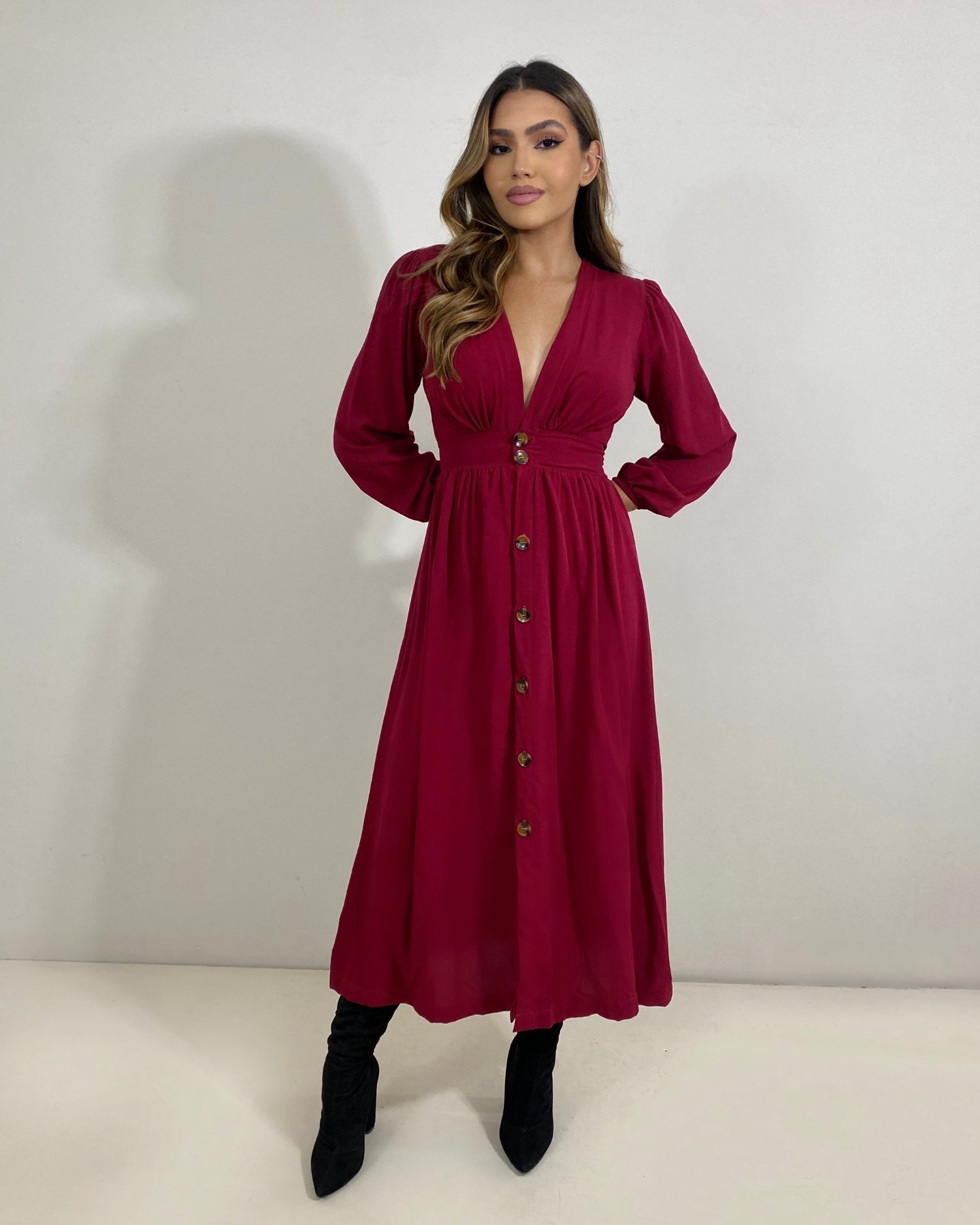 Vestido Clara - Marsala - Image 1