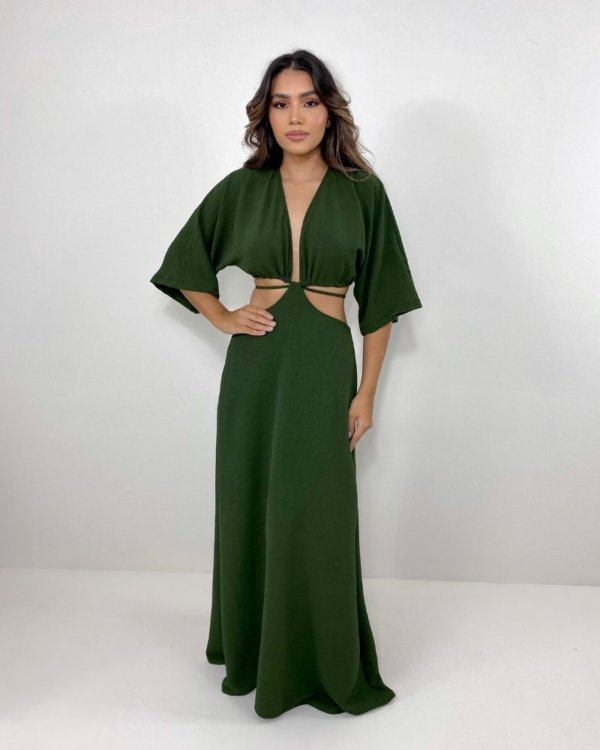 Vestido Cibele - Verde Militar