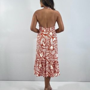 Vestido Safira - Estampado Fundo Laranja - Image 5