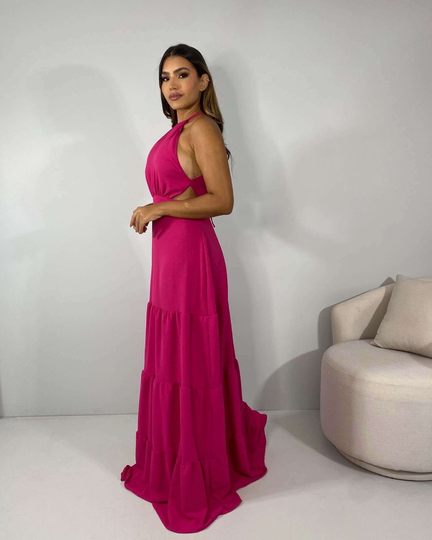 Vestido Estefane Longo - Pink - Image 2