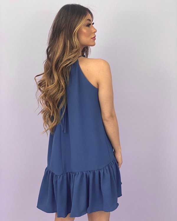 Vestido Nayara - Azul Petróleo