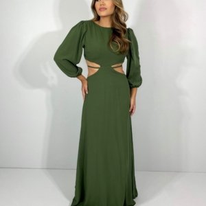 Vestido Giza - Verde Militar - Image 1