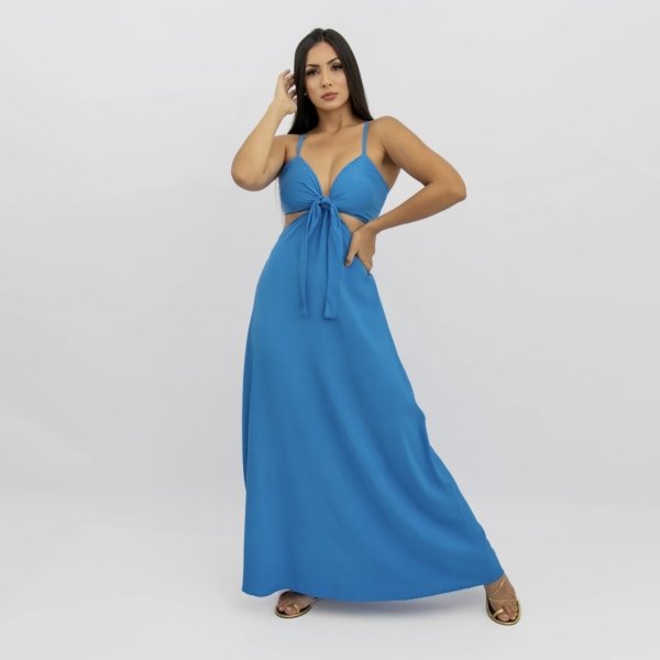 Vestido Natália - Azul Claro