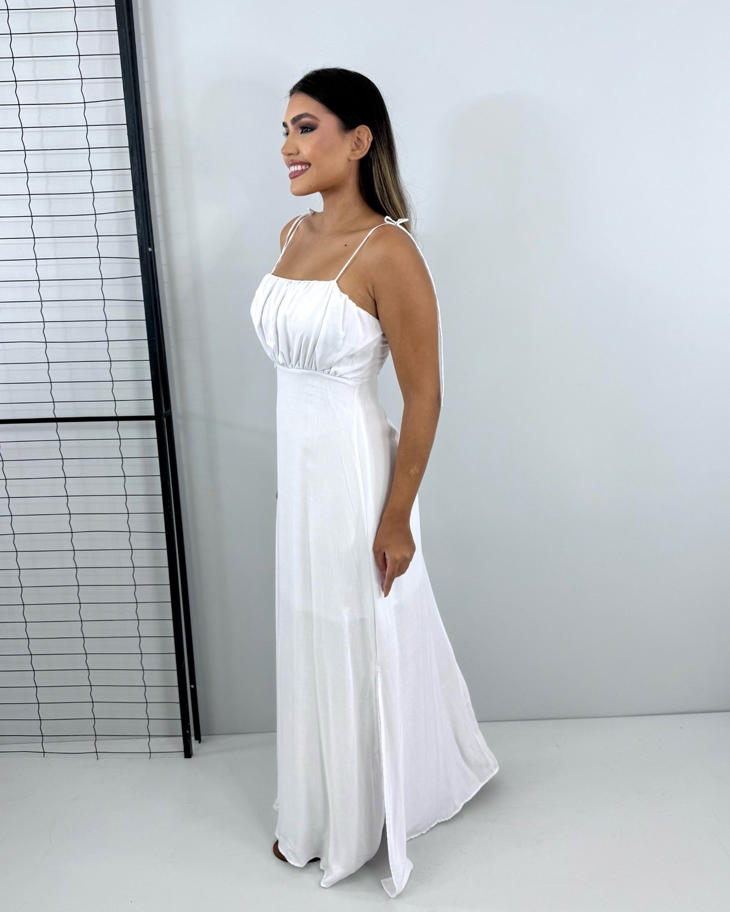 Vestido Drica Longo - Branco - Image 3