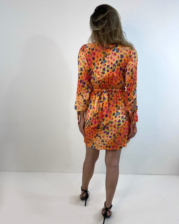 Vestido Marília - Floral Animal Print Amarelo