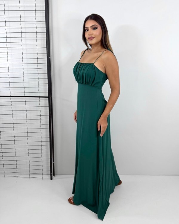 Vestido Drica Longo - Verde Amazônia