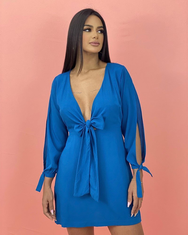 Vestido Marília - Azul Petróleo - Image 1