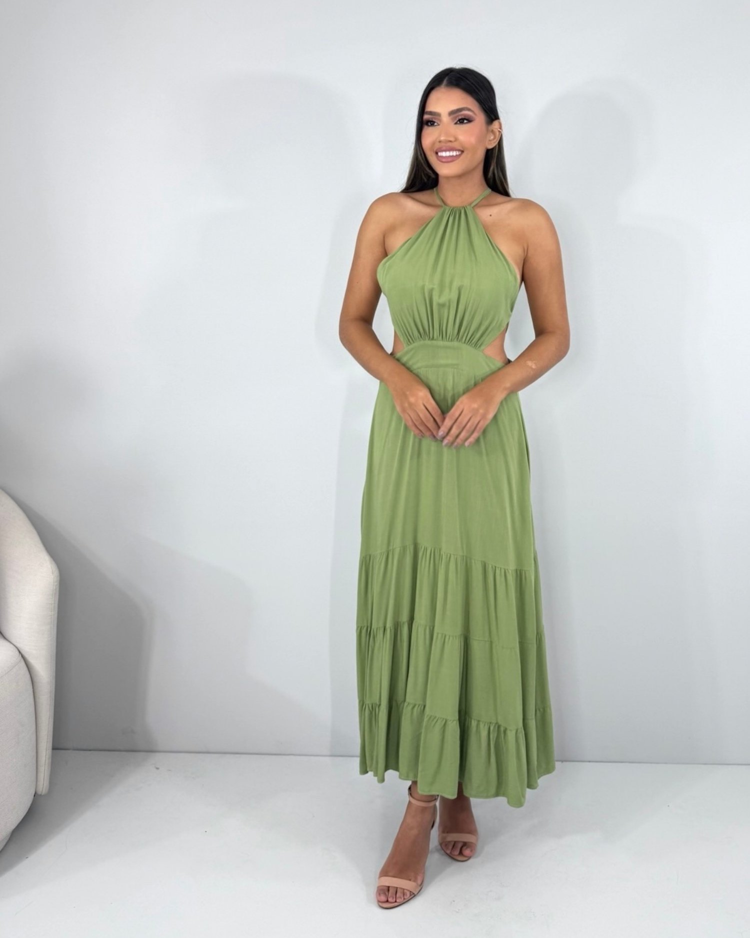 Vestido Estefane - Folhagem - Image 4