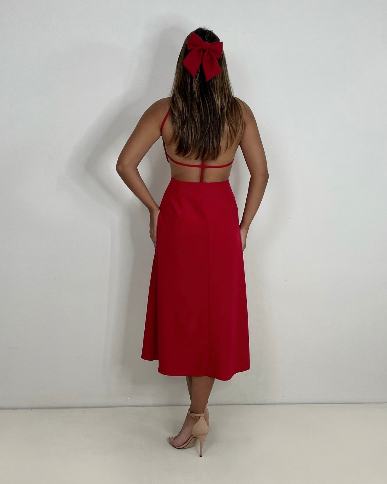 Vestido Patrícia - Vermelho - Image 3