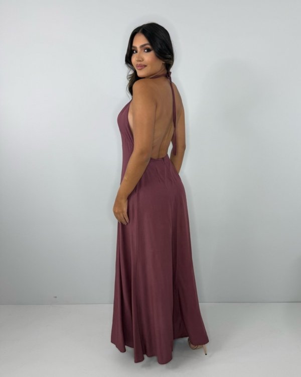 Vestido Victória - Marrom