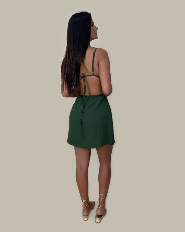 Vestido Cleo - Verde Militar